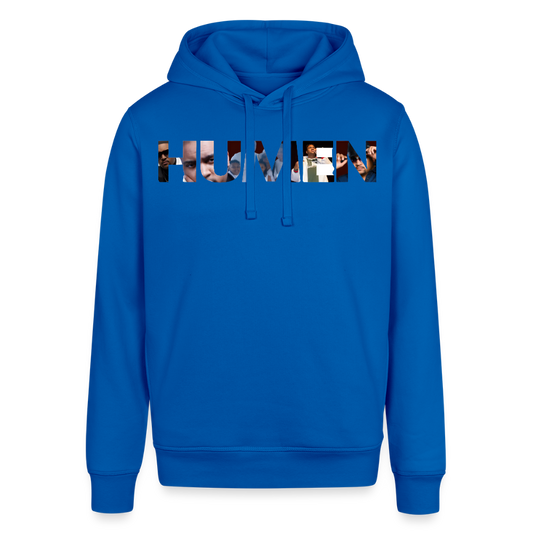 HUMEN Collage Logo – Designer Hoodie - royal blue
