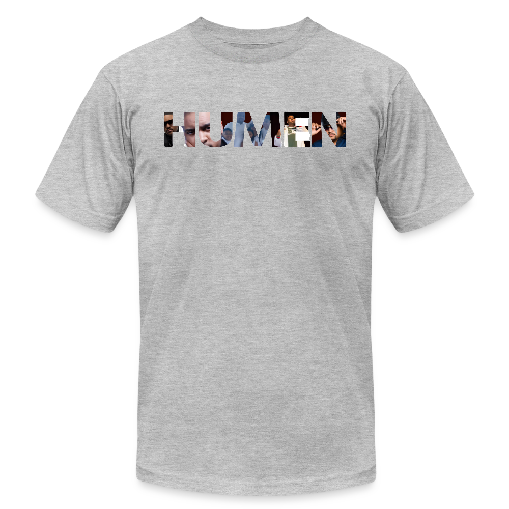 HUMEN Collage Logo Designer Tee - heather gray