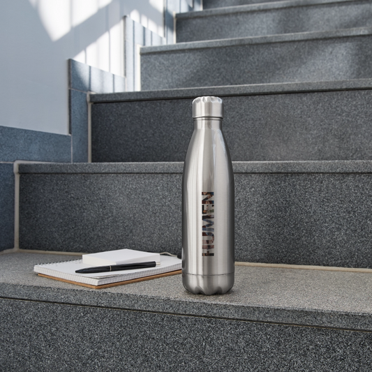 The iconic "HUMEN" logo Insulated Stainless Steel Water Bottle - silver
