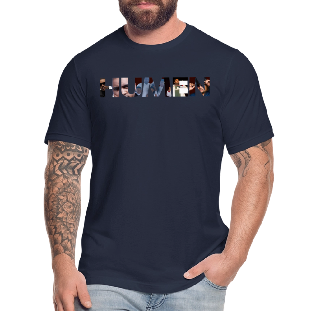 HUMEN Collage Logo Designer Tee - navy